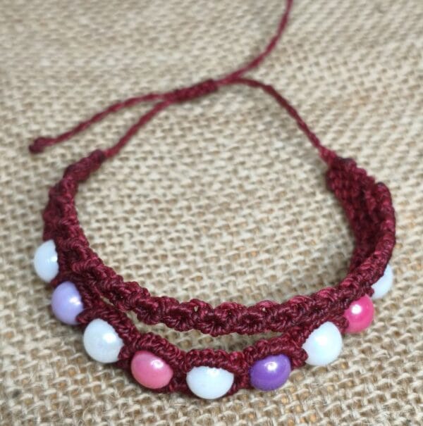 elegante 5.Granate pulsera elegante