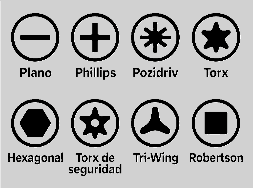 Tipos de Destornilladores: Todo lo que Necesitas Saber para Elegir Bien 8 Símbolos destornilladores