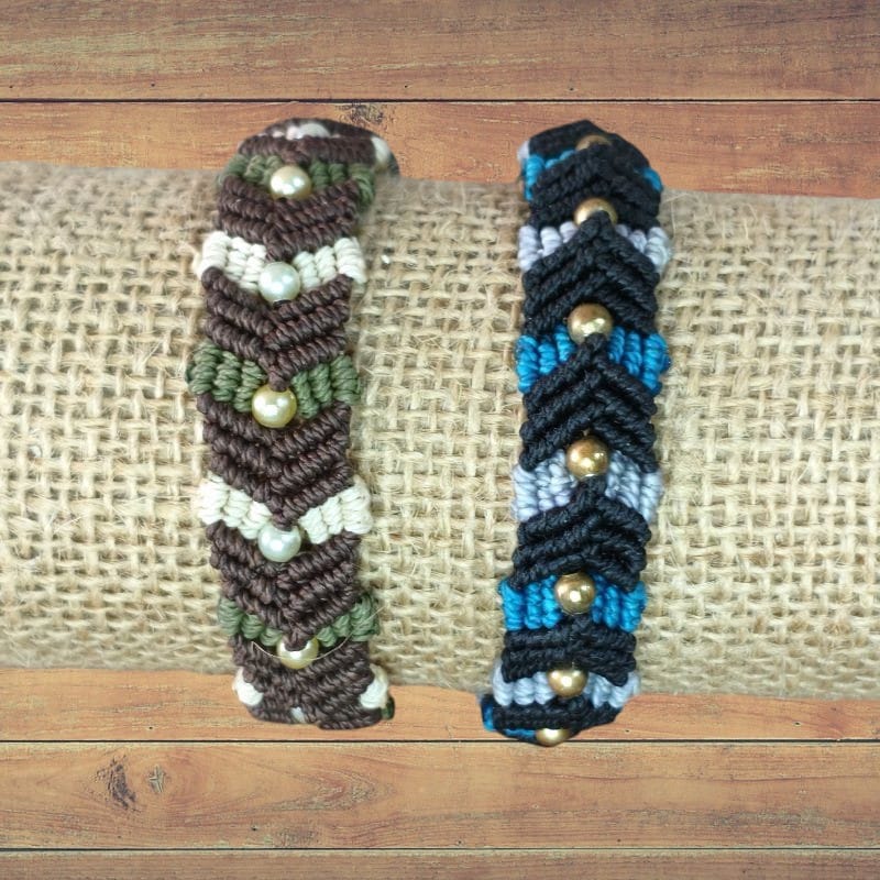 Pulseras de hilo encerado