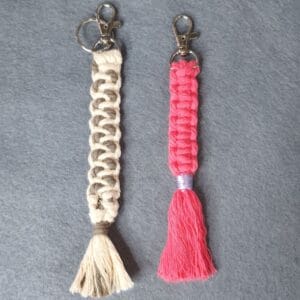 Llavero en macramé