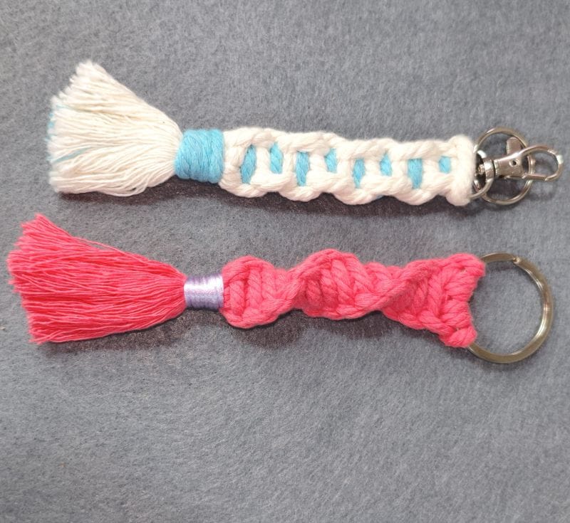 Llavero en macramé
