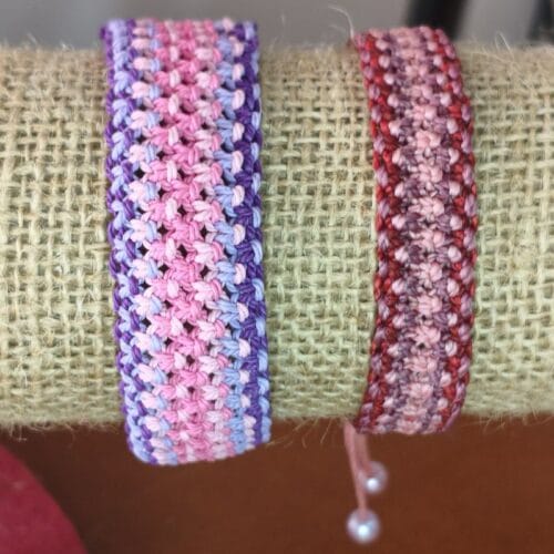 Pulseras de hilo encerado