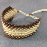 Pulsera de hilo encerado ancha